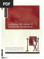 Caderno de Notas 2 - Monteiro (2011) Rastros de Escrileituras