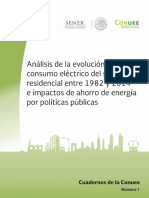 Análisis de La Evolución Del Consumo Eléctrico Del Sector Residencial Entre 1982 y 2014 e Impactos de Ahorro de Energía Por Políticas Públicas