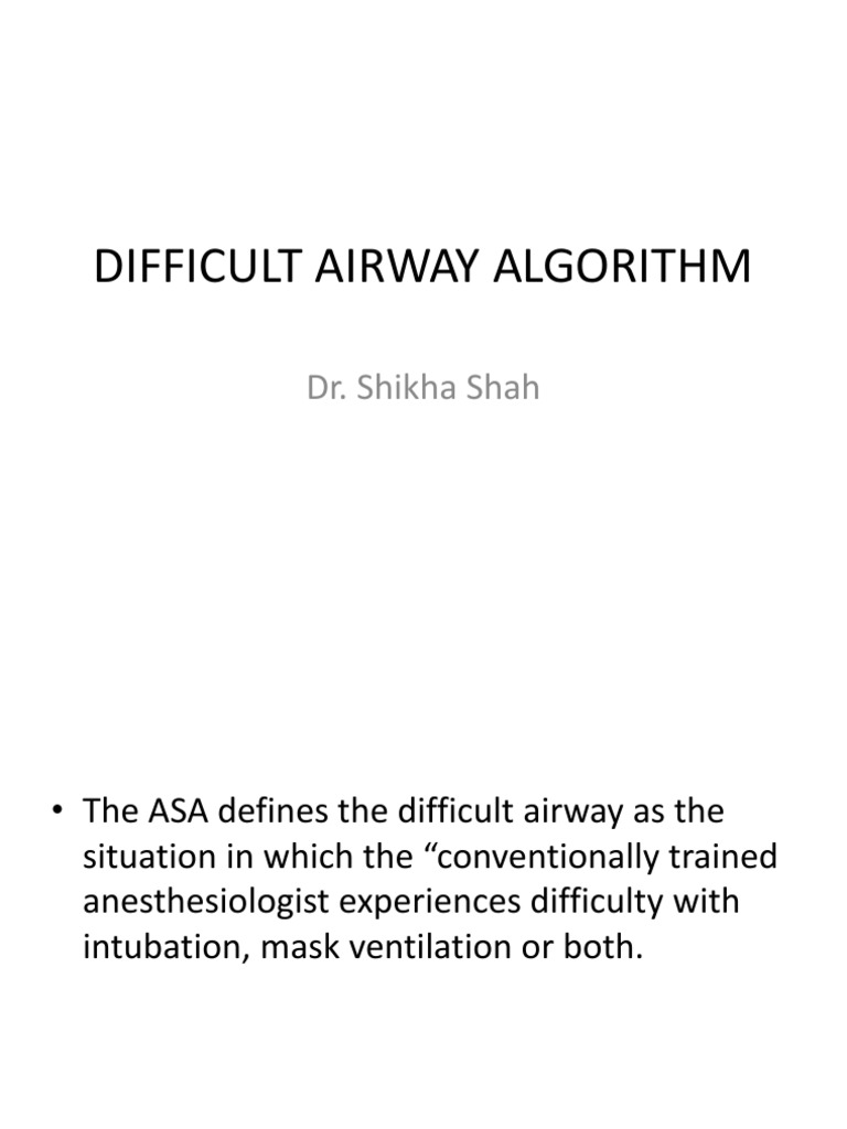 Difficult Airway Management Guidelines | PDF | Larynx | Medical Treatments