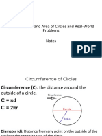 Circumference and Area of Circles and Real-World Problems Notes