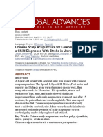 Chinese Scalp Acupuncture for Cerebral Palsy in a Child Diagnosed With Stroke in Utero