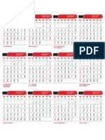 Template Kalender 2018 X4