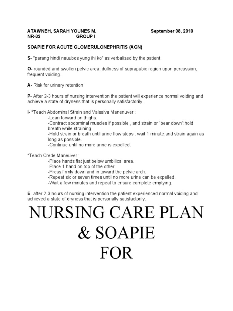 Nursing Care for Urinary Retention | PDF