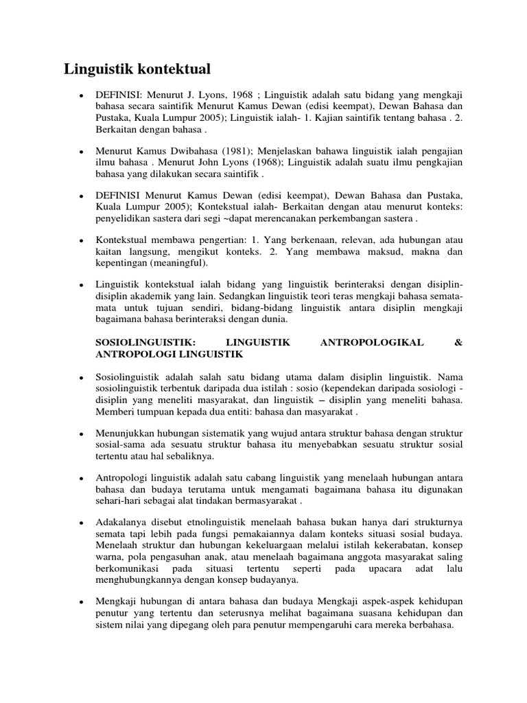 Linguistik Kontektual 2 Pdf