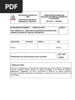 Planejamento Turma 2016 Espaços Não Formais de Ensino. 