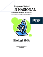 Rangkuman Materi UN Biologi SMA Berdasarkan SKL 2013