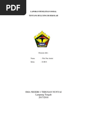 Laporan Penelitian Bullying Di Sekolah