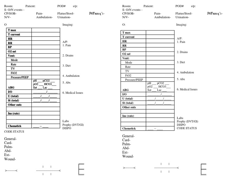 Jim's Surgery Progress Note Template | PDF | Medical Specialties