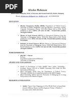 CV of Afzalur Rahman PDF