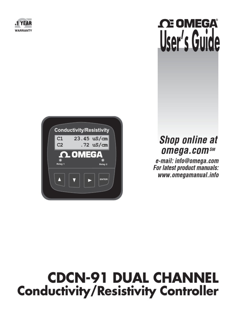 Omega Resistivity Meter Manual | PDF | Electrical Wiring | Relay