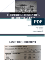 Electrical Design of A Residential Unit: Building Services-Ii Lecture-5 2-11-2016 Zain Zulfiqar