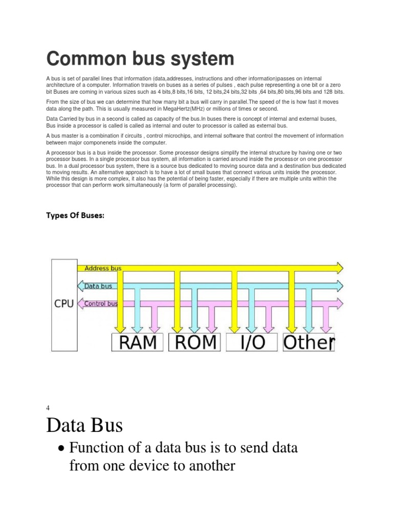 Common Bus System | Parallel Computing | Central Processing Unit