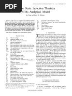 A New Static Induction Thyristor (Sith) Analytical Model: Jue Wang and Barry W. Williams