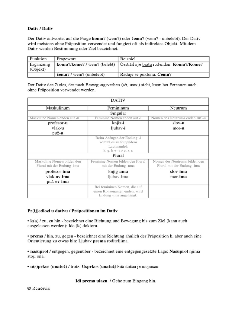 25 Dativ PDF | PDF