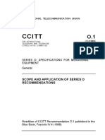 Ccitt: Scope and Application of Series O Recommendations