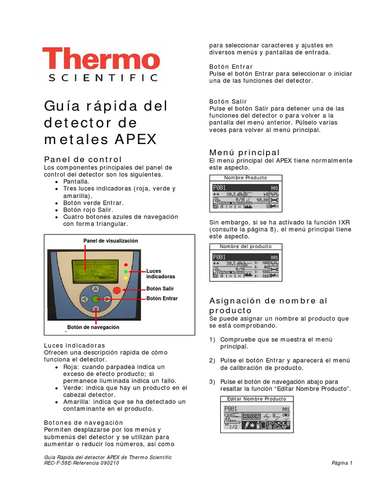 Apex Quick Start Guide - Rec-F-58espanish | PDF | Calibración | Célula ...
