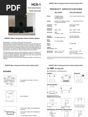 infinity hcs1 subwoofer
