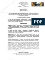 Acuerdo Nro. 07-Agosto 30 de 2010 do Ambiental