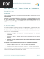 Módulo Inicial – Diversidade Na Biosfera