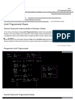 Rumus Limit Trigonometri Dasar