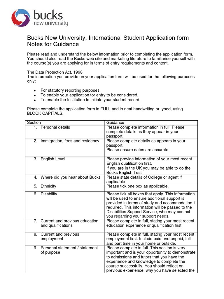 Bucks Application Guidance Notes PDF Government Business