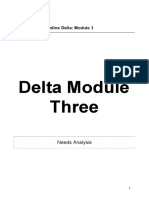 Needs Analysis - DELTA Mod 3