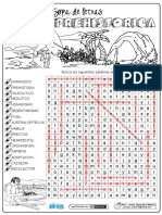 01 Sopa de Letras Prehistórica Solución