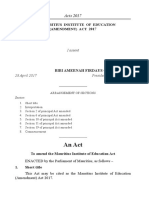 Act No. 2 (Mauritius Institute of Education (Amendment) Act)