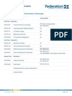 Enrolment Program Structure: Program Ode - CT5 Program Name - Bachelor of Information Technology