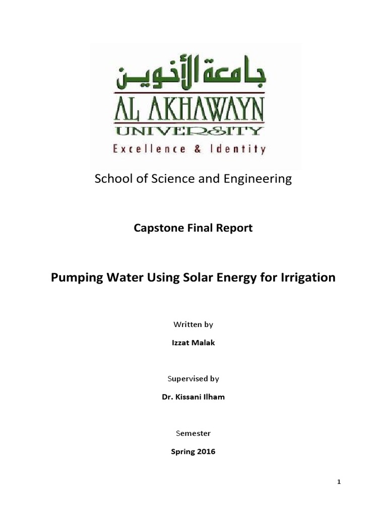 Solar-Powered Irrigation System Project | PDF | Photovoltaics | Solar Power