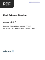 Mark Scheme (Results) : January 2017