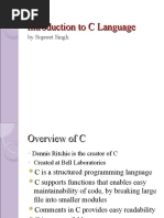 Introduction To C Language