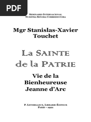 touchet la sainte de la patrie pdf jeanne d arc pape