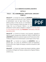 Estatuto de Lancaroya 1er Estatuto Aprobado de La Union