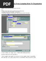 Restricting Users From Assigning Items To Organization