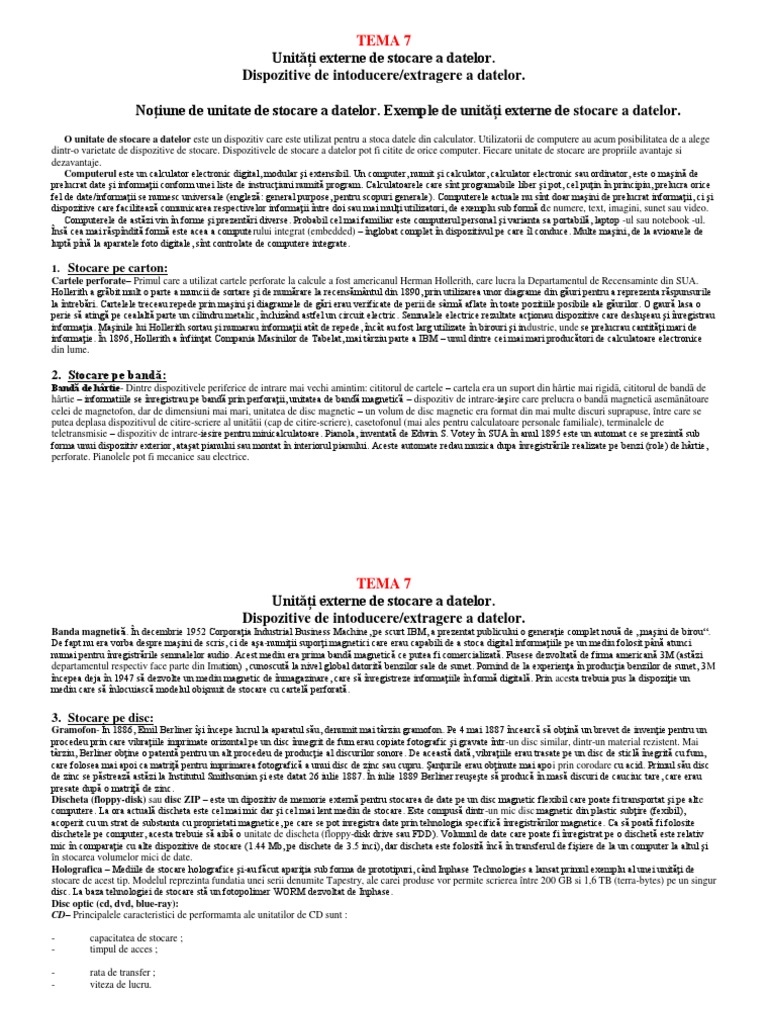 Tema 7 Teorie | PDF
