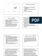 Developing an understanding of leadership traits and theories