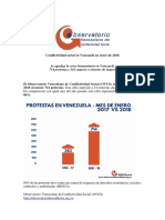 Conflictividad Social en Venezuela en Enero 2018 