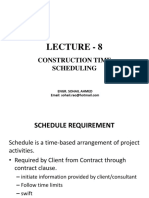 Lecture - 8: Construction Time Scheduling