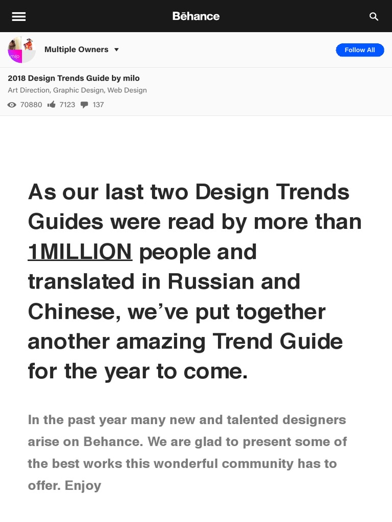 2018 Design Trends Guide by Milo On Behance | PDF | Typefaces | Logos