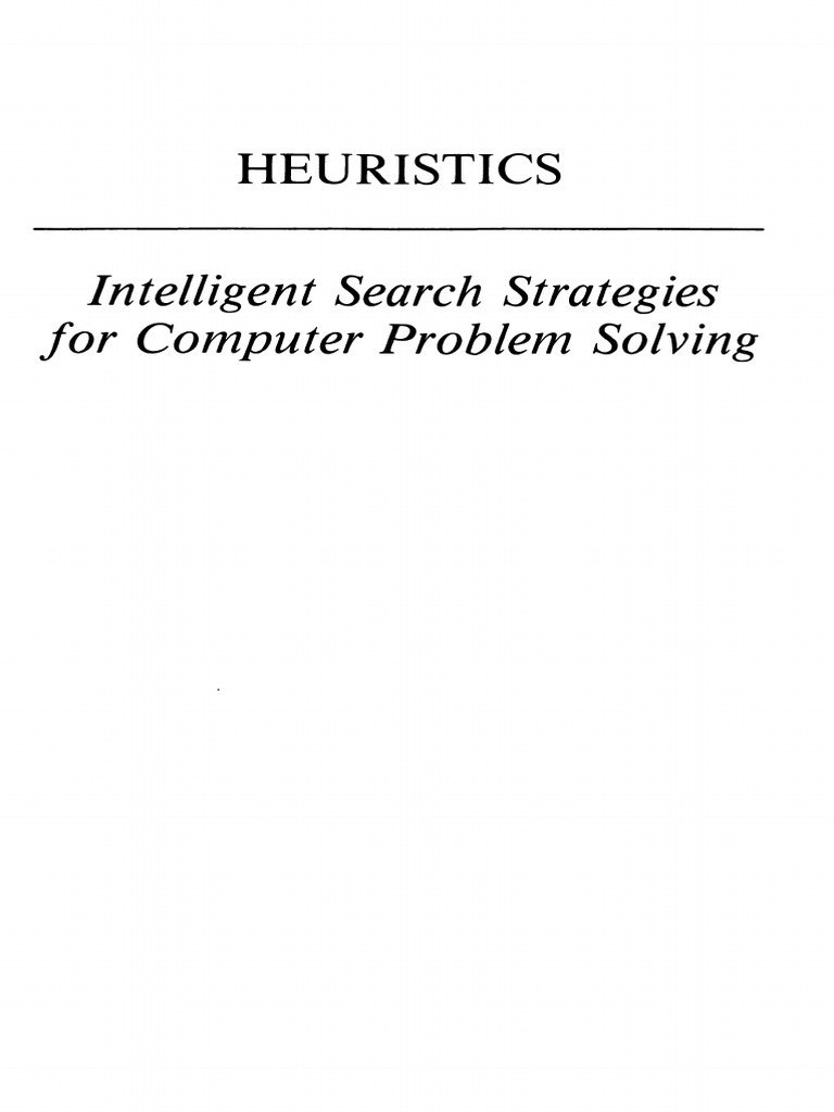 heuristics intelligent search strategies for computer problem solving