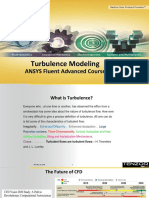 Turbulence Modeling: ANSYS Fluent Advanced Course