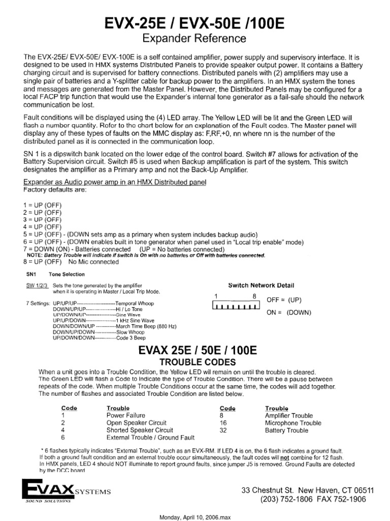 EVAX Troubleshooting | PDF