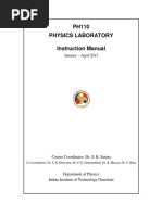 PH110 Physics Laboratory Instruction Manual: January - April 2013