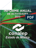 Informe de actividades del CONALEP Estado de México 2012