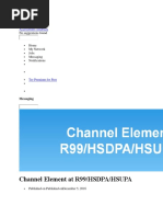 Channel Element at R99 HSDPA HSUPA