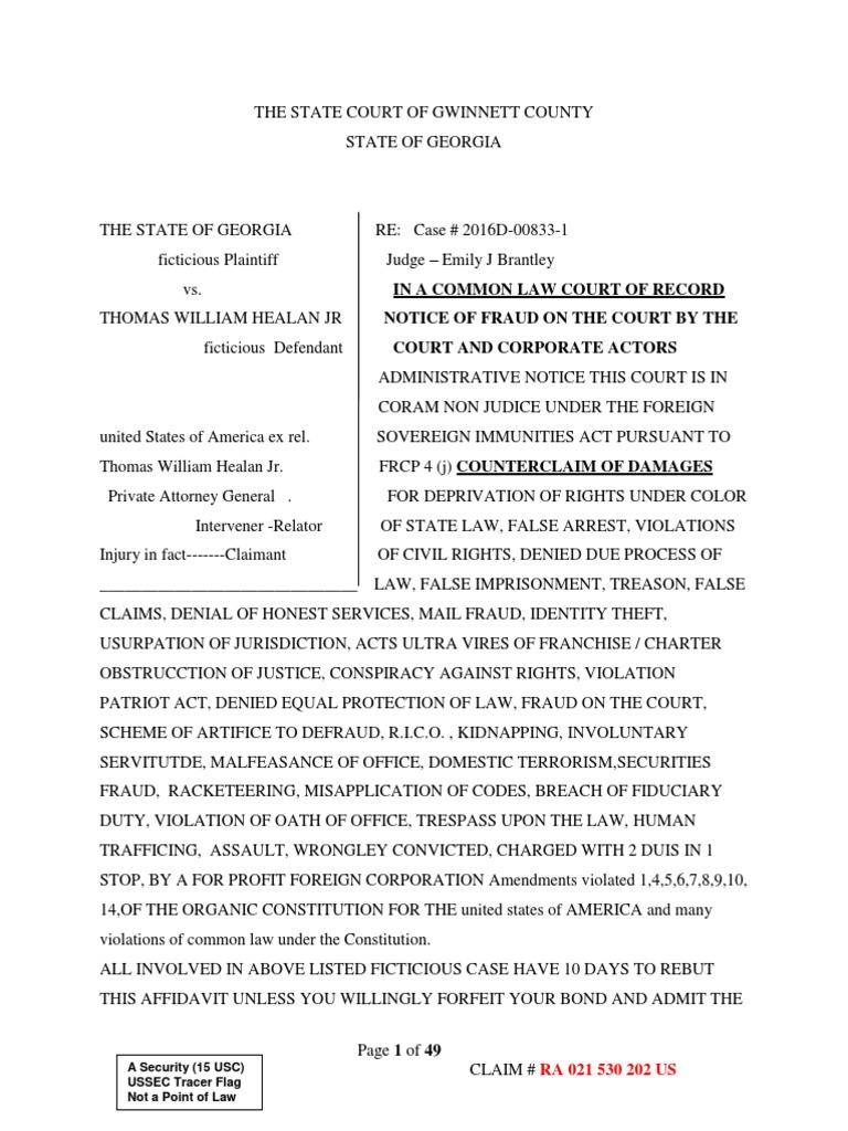 The State Court of Gwinnett County | PDF | Fourteenth Amendment To 