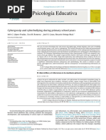 El Cibercotilleo y El Ciberacoso en La Enseñanza Primaria