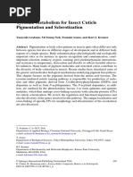 Tyrosine Metabolism for Insect Cuticle Pigmentation and Sclerotization