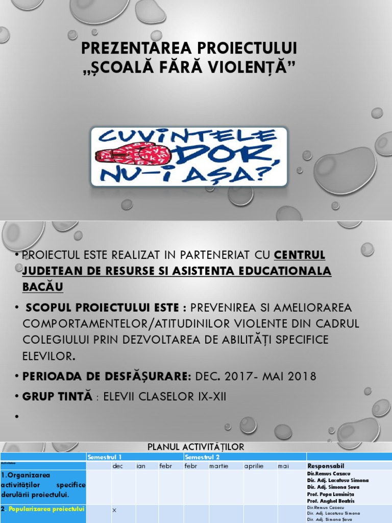 Scoala Fara Violenta | PDF